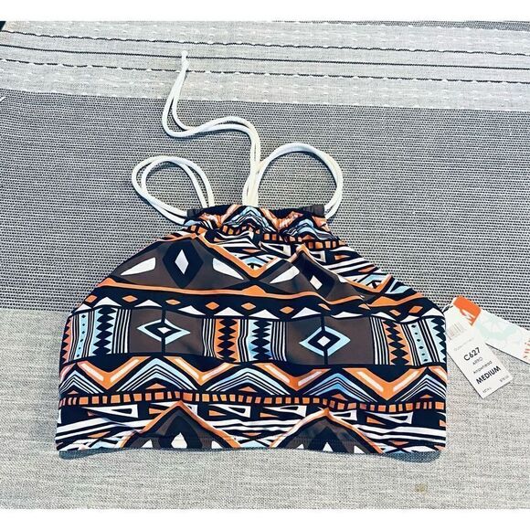 Sunsets Women's Swim Systems Gypsy High Neck Halter Bikini Top Printed - Picture 1 of 4